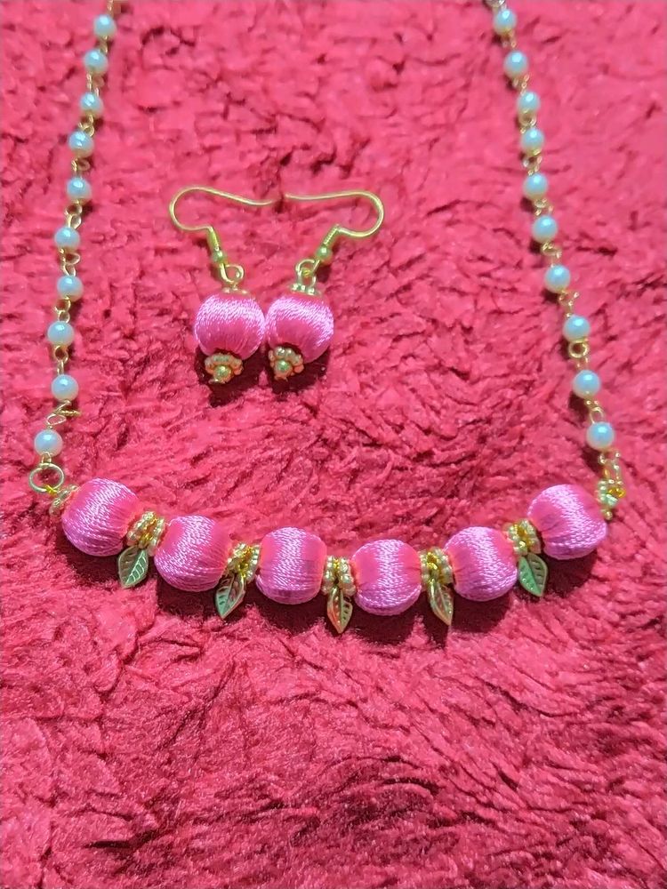 Silk Thread Necklace Set