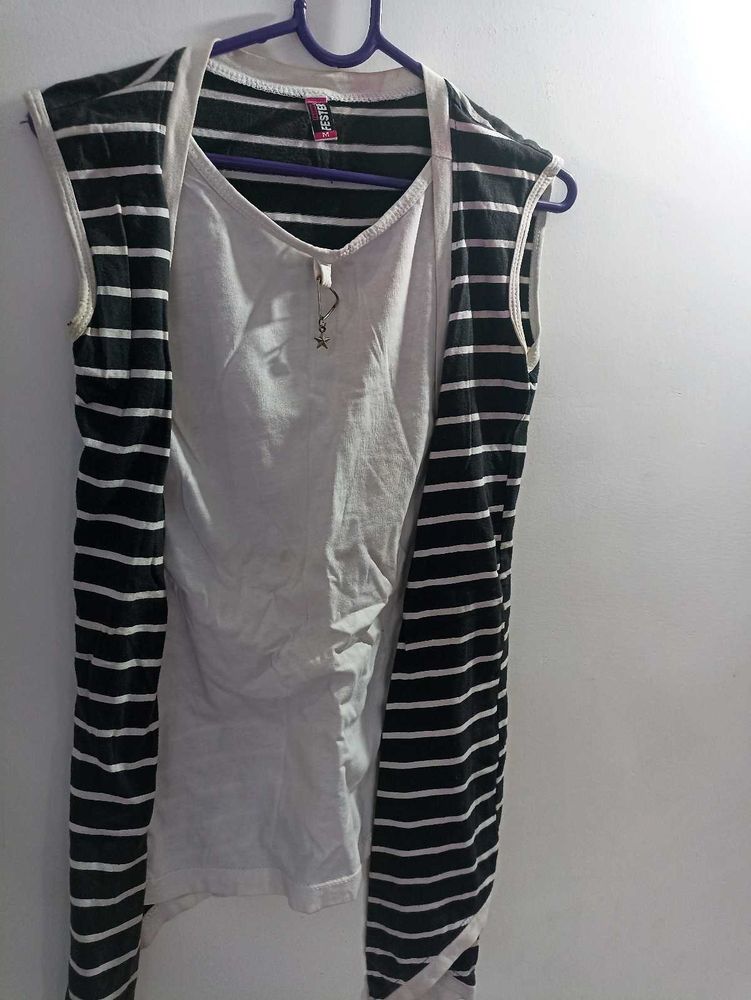 Striped Vest &amp; Tank Top Set