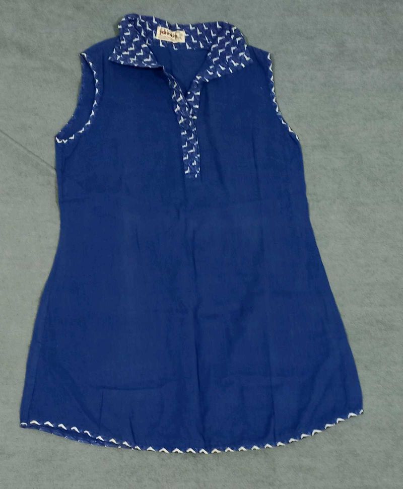 Blue Sleeveless Top