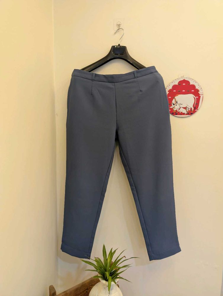 Blue Cropped Trousers