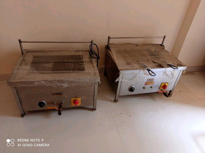 Two Stainless Steel Commercial Cooking Units