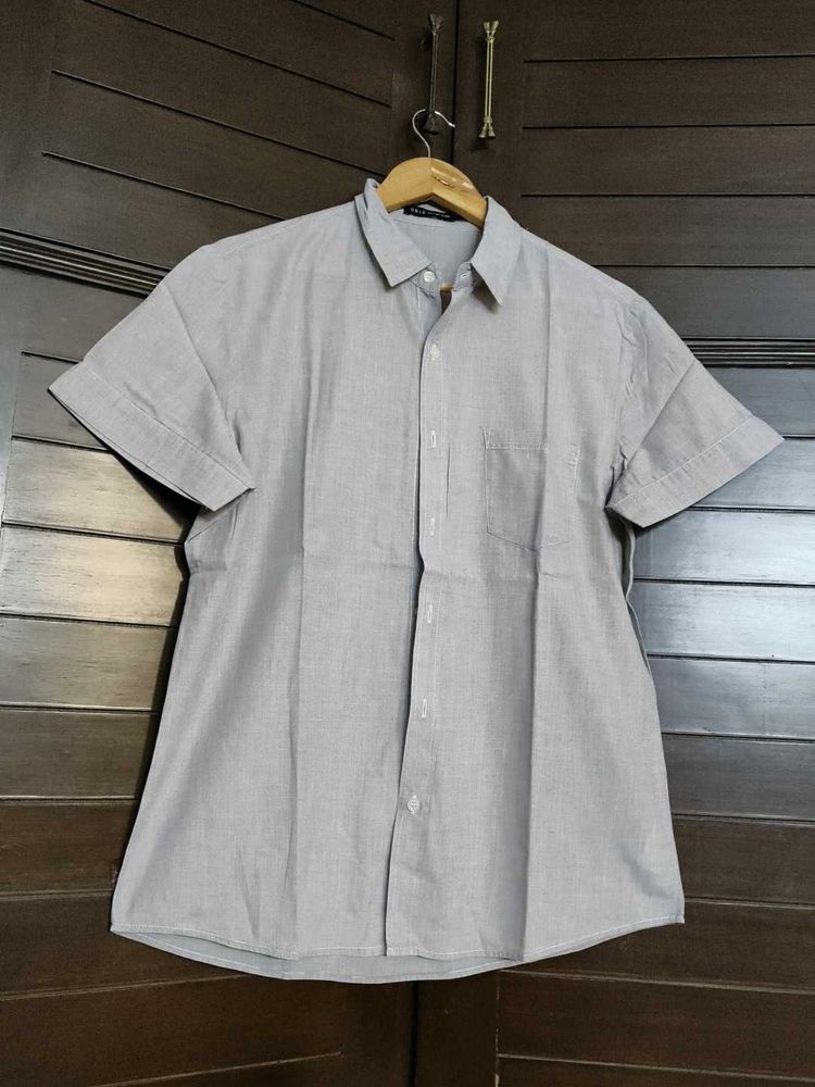 UGIZ Men Cotton Linen Smart Fit Short Sleeve Shirt