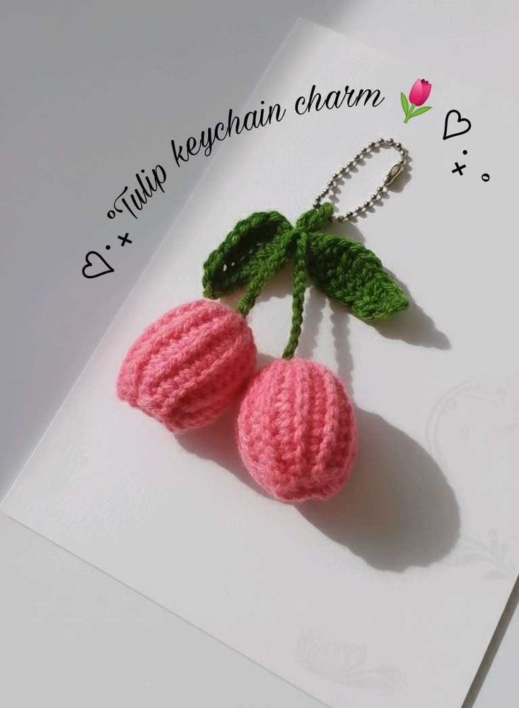 Cute Tulip Keychain Charm
