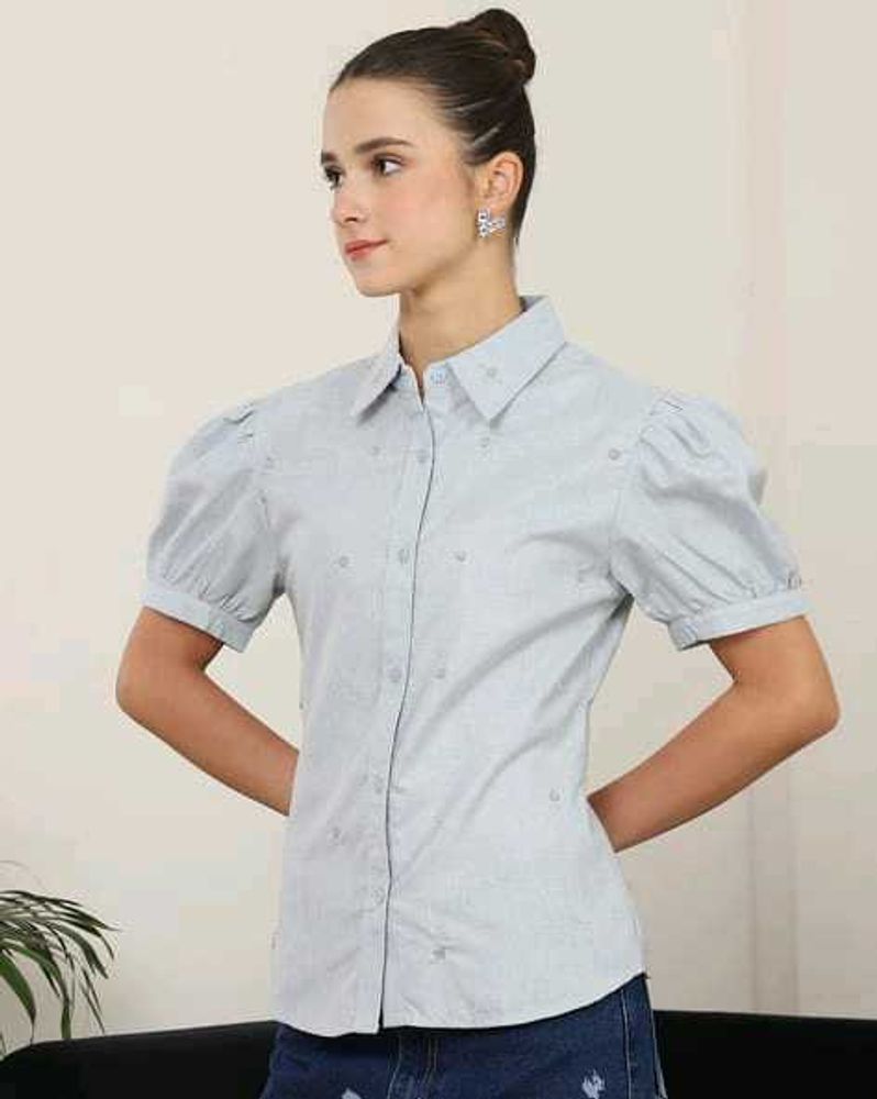 Elegant Puff Sleeve Top