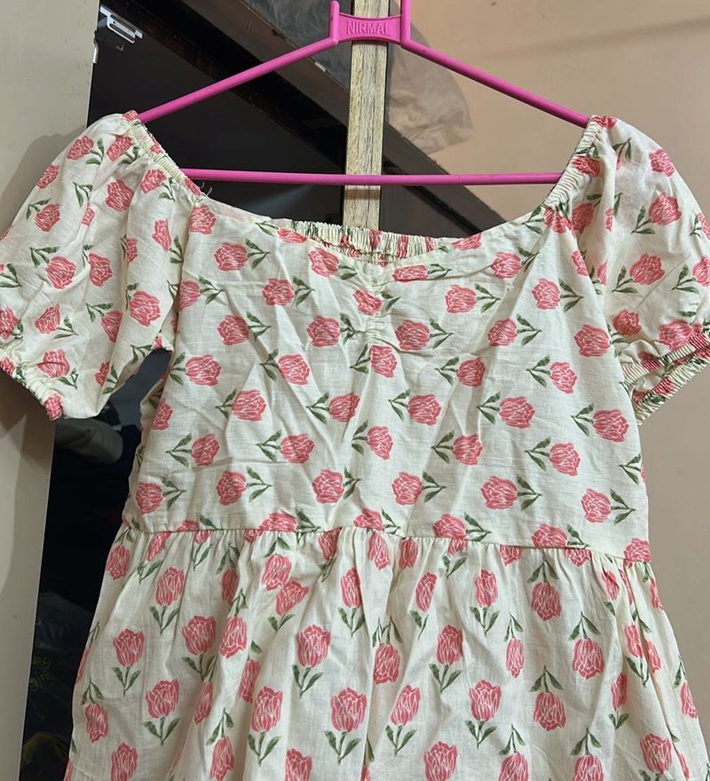 Rose Print Top