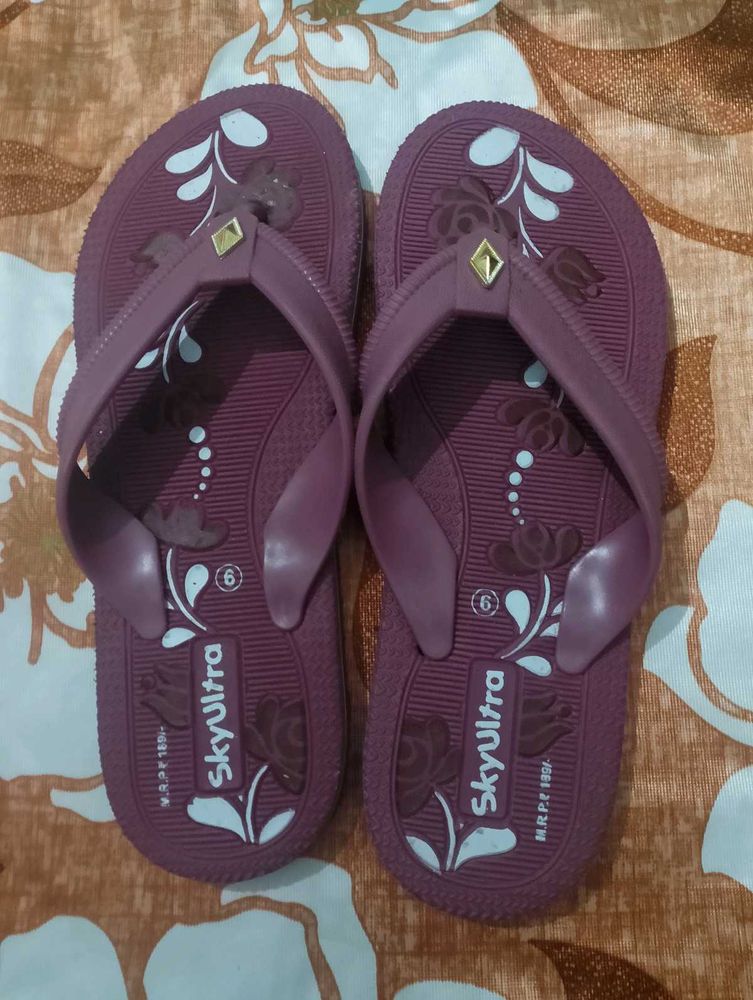 Burgundy SkyUltra Flip Flops - Size 6