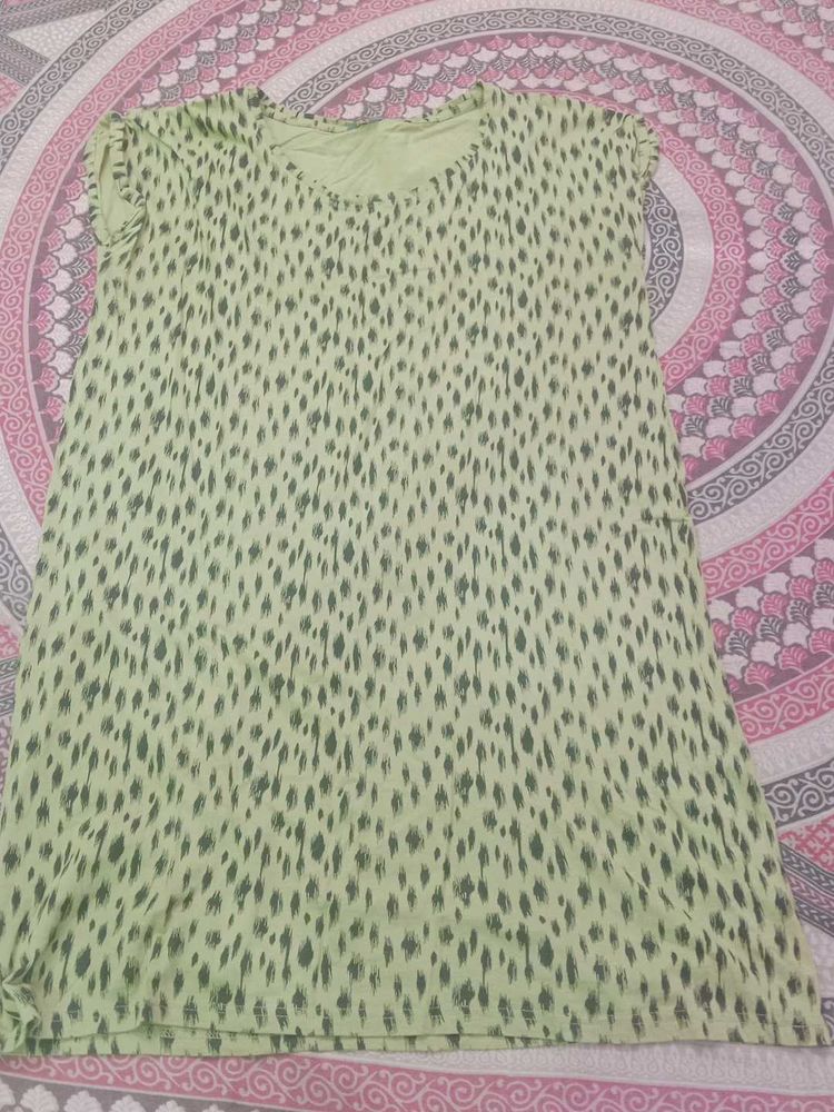 Lime Green Animal Print Dress