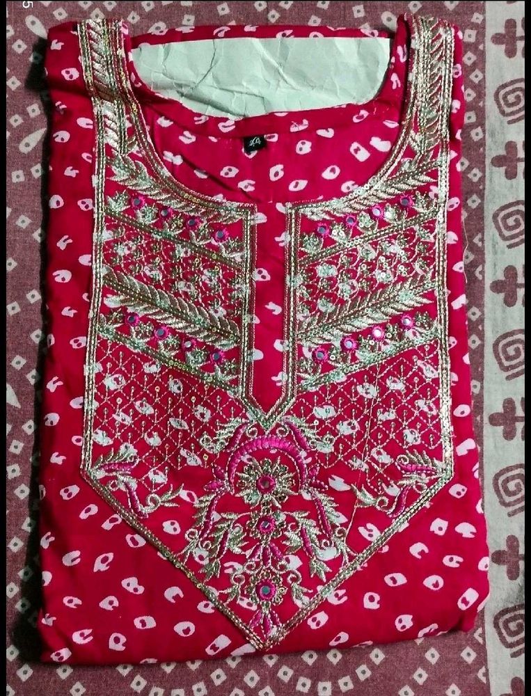 beautiful party wear Kadai kurti pant Dupatta set