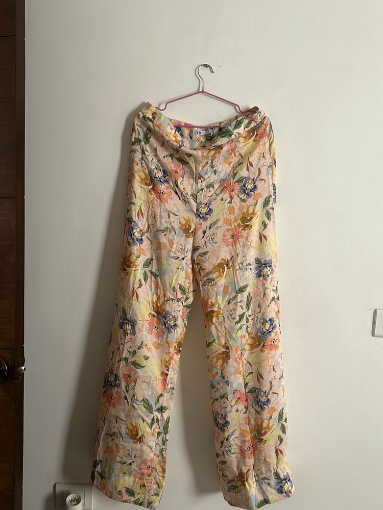 Floral Tailored Pants