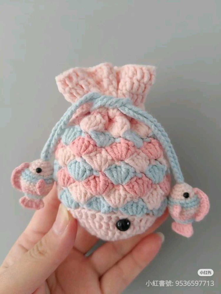 Crochet Fish Coin Pouch