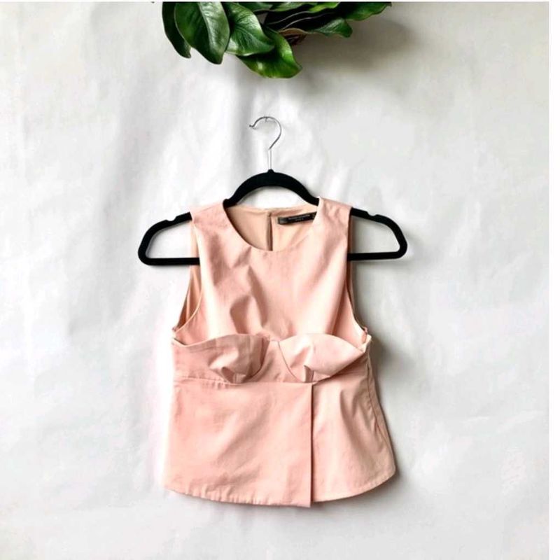 Zara Trafaluc Collection Bustier Peplum Top