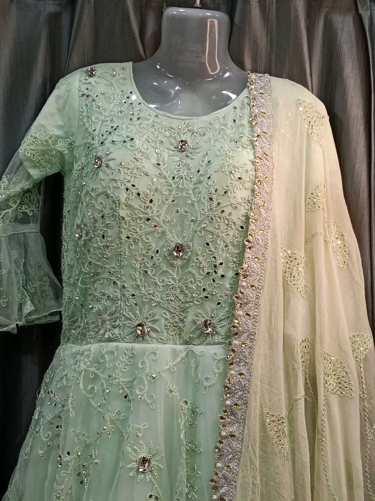 party wear heavy gown