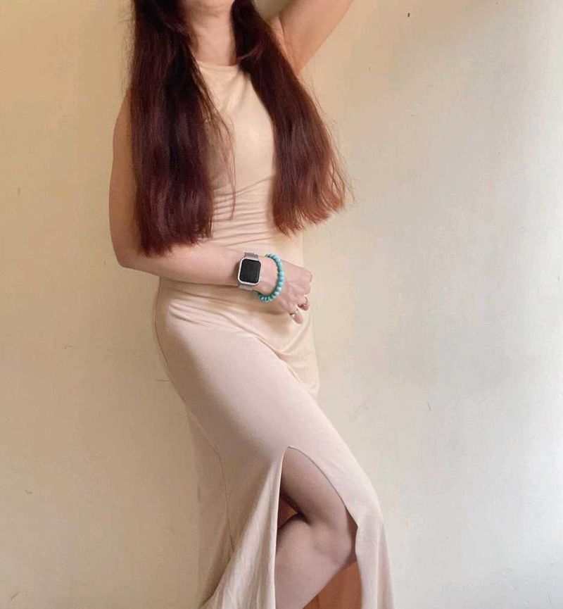 Elegant Beige Maxi Dress