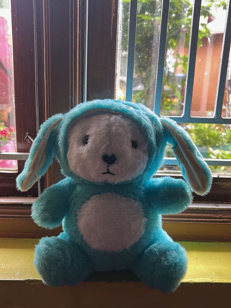 Cute Blue Bunny Plush Toy