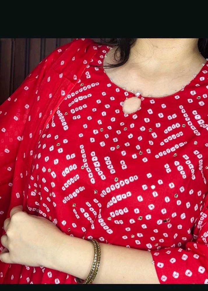 Bandhani Rich Premium Cotton Suit