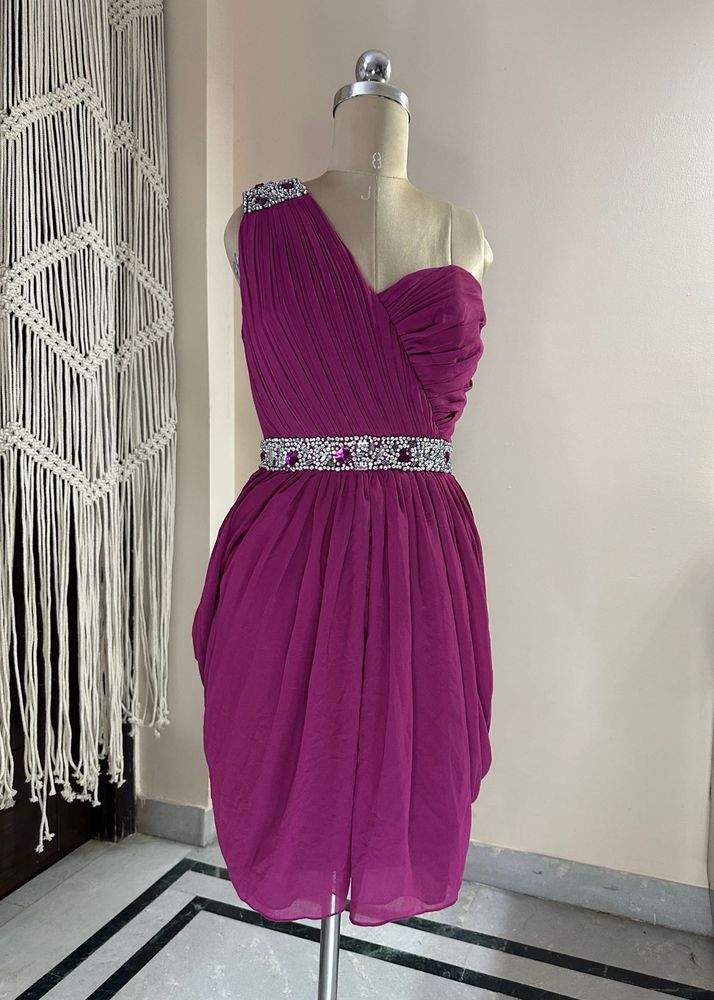 Elegant Purple Party Dress