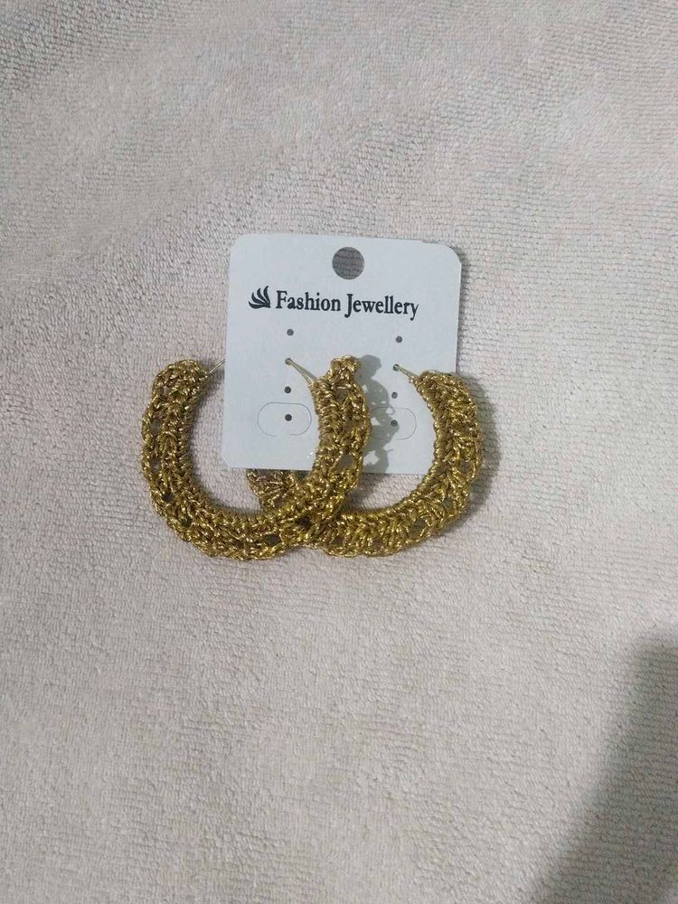 Gold Fashion Hoop Earrings