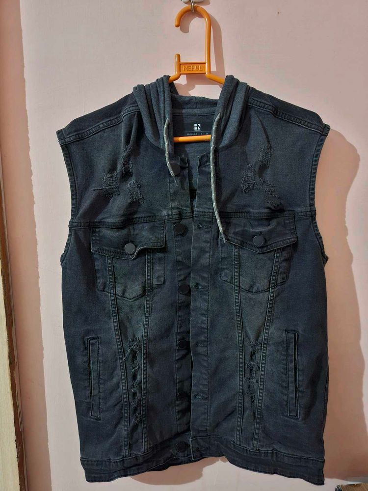 Sleeveless Denim Jacket