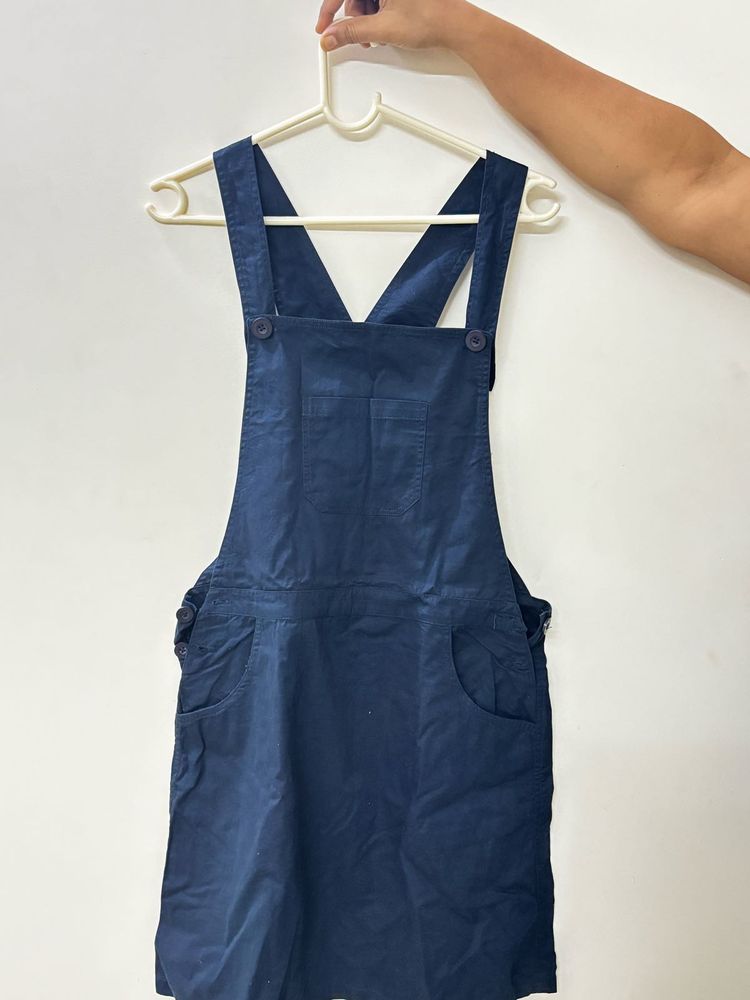 Cute Blue Pinafore Dress From Zudio