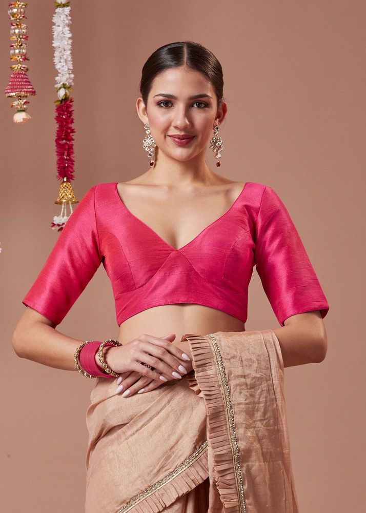 Designer V Neck Premium Blouse