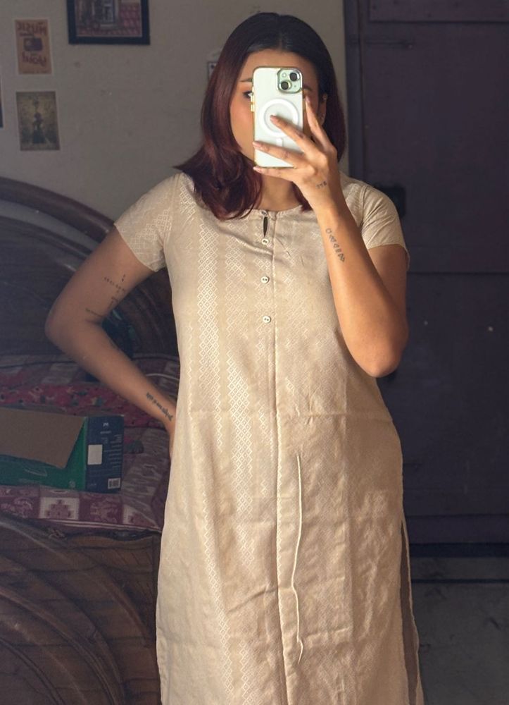Elegant Beige Tunic Kurta