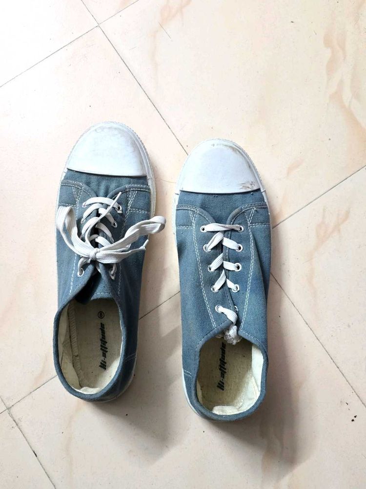 Casual Blue Canvas Shoes