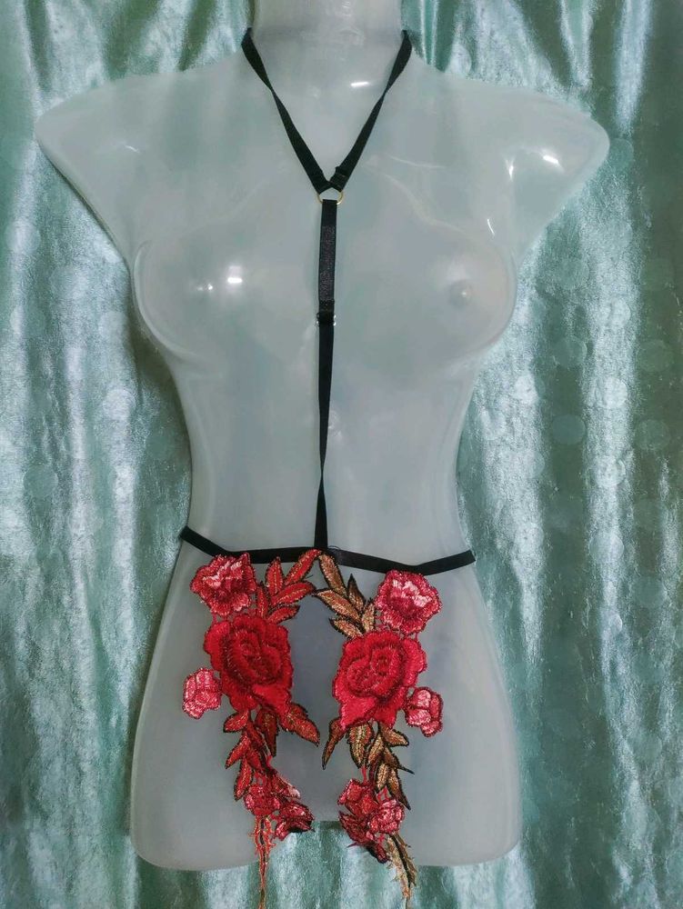 Floral Embroidered Body Harness