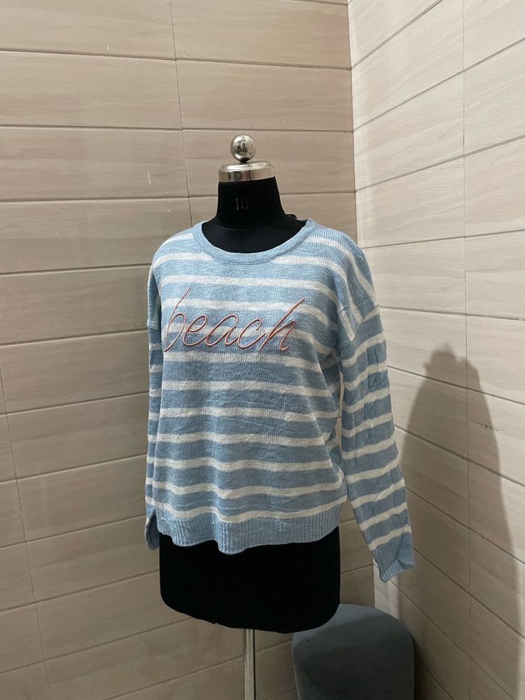 New with tag Oversized Striped Pullover Sweater