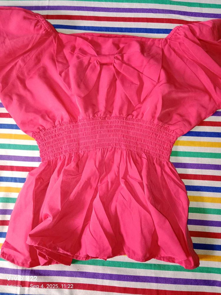 Pink Smocked Top
