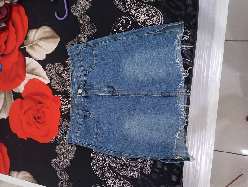 Denim Mini Skirt