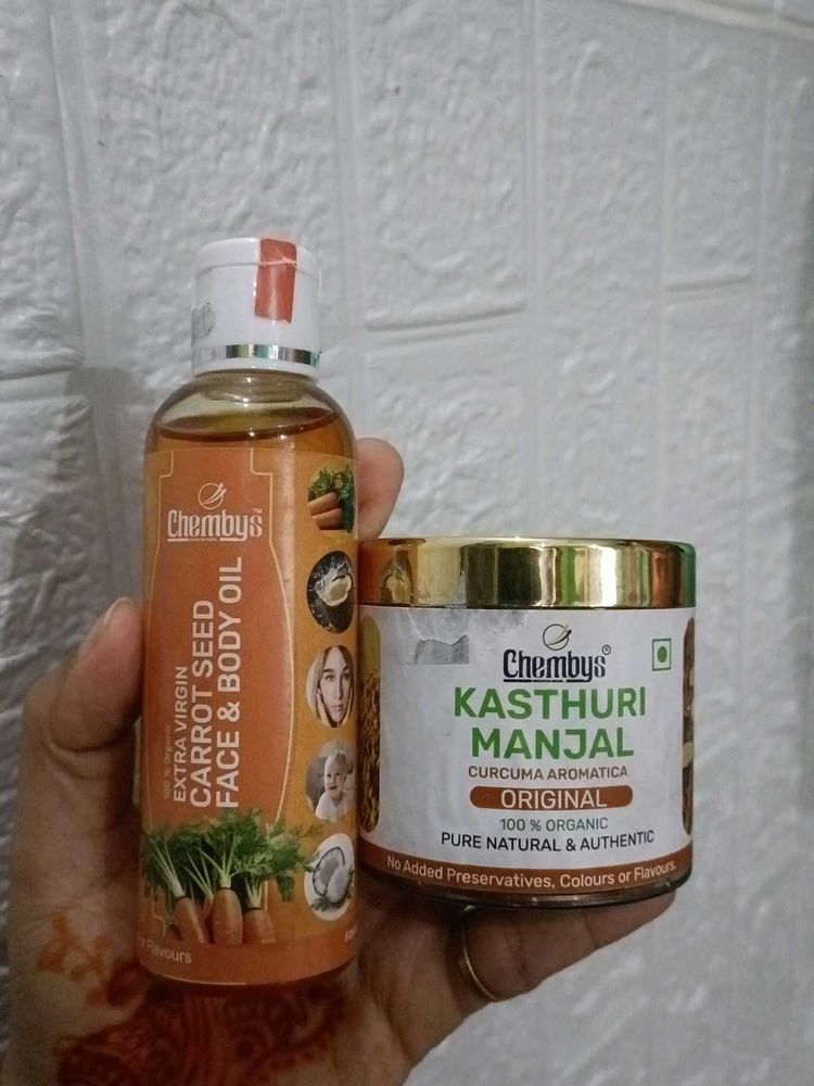 Chembys Carrot Seed Oil &amp; Kasthuri Manjal Set
