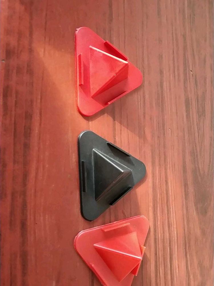 Mobile Holders Set Of 3 Red And Black Colour