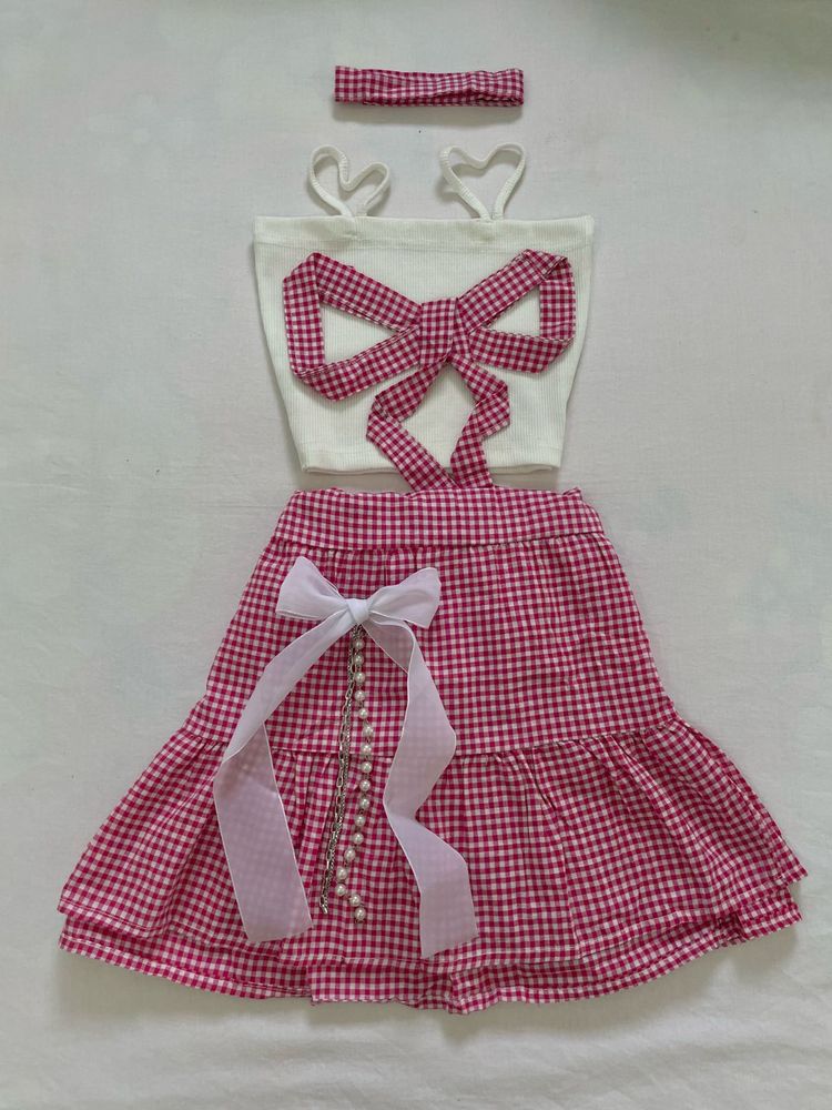 Imported Gingham 3-Piece Set