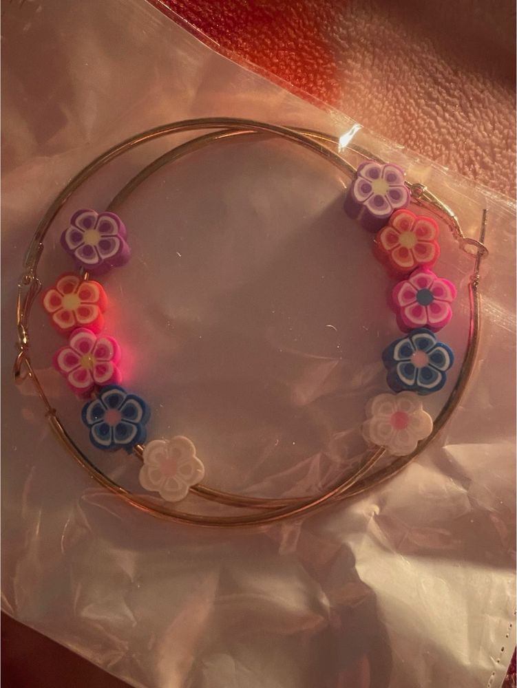 Floral 🌸Handmade Earring Hoops