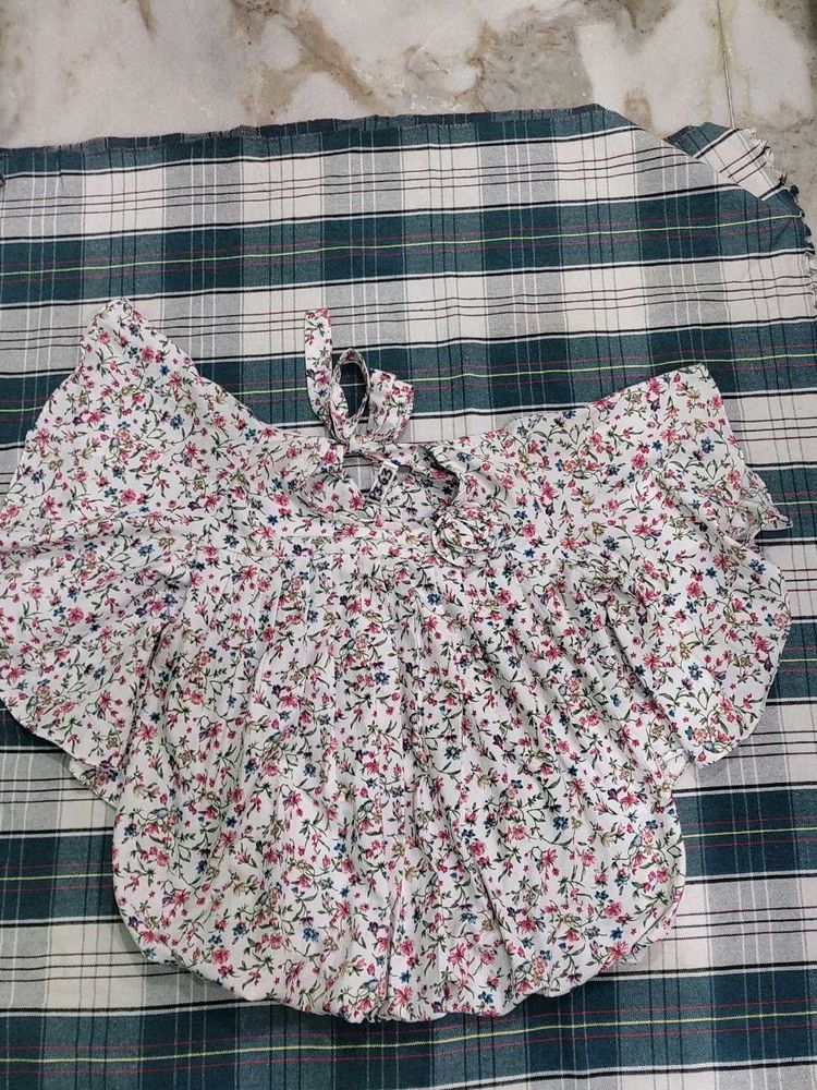 Floral Tie-Back Top