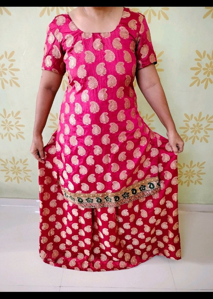 Kurta Set With Long Gagra Skirt