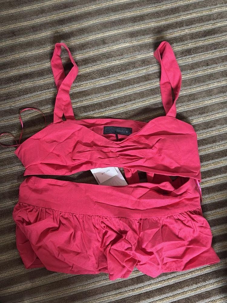 Pink cut-out Top