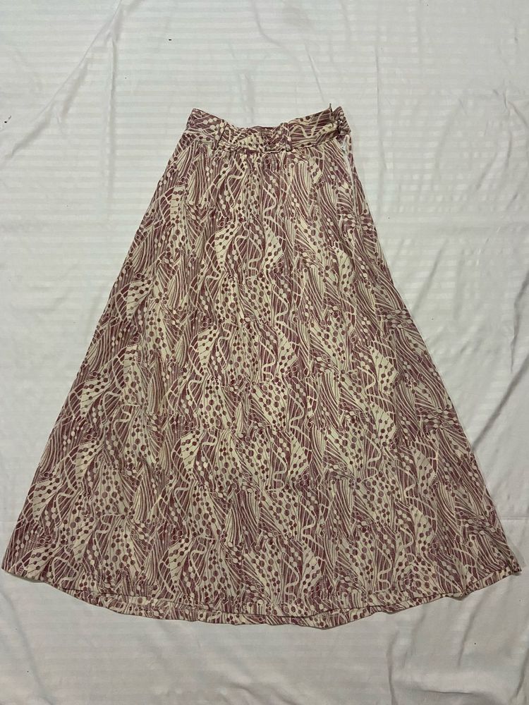 Patterned Maxi Skirt