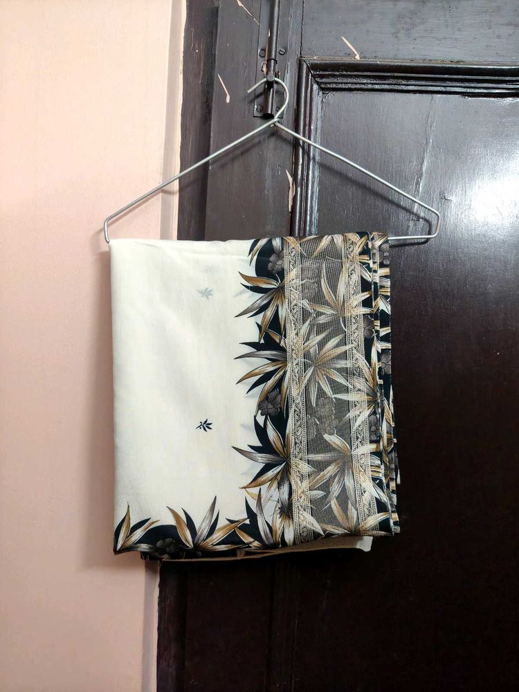 Beige Saree