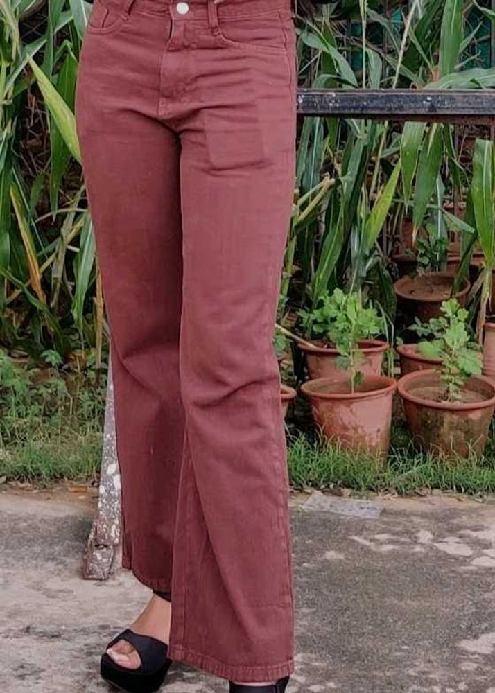 Brown Straight Jeans
