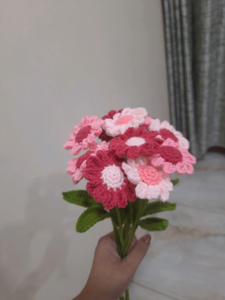 crochet flower set of 10