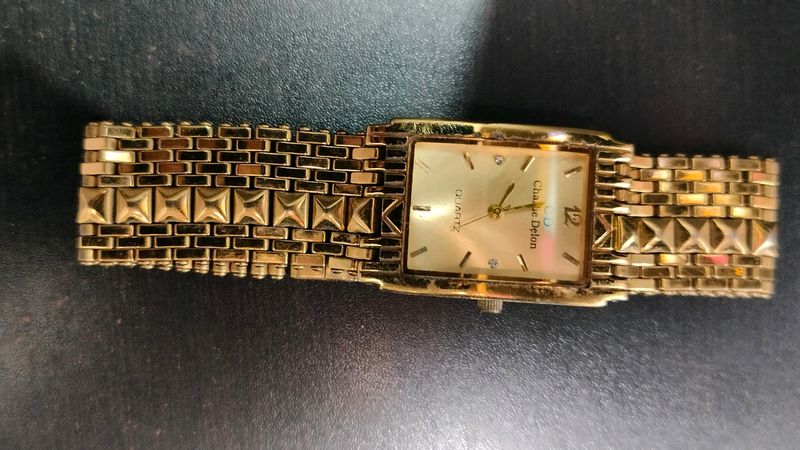 CHARLIE DELON MEN&#39;S WRIST WATCH 24K Gold Plated