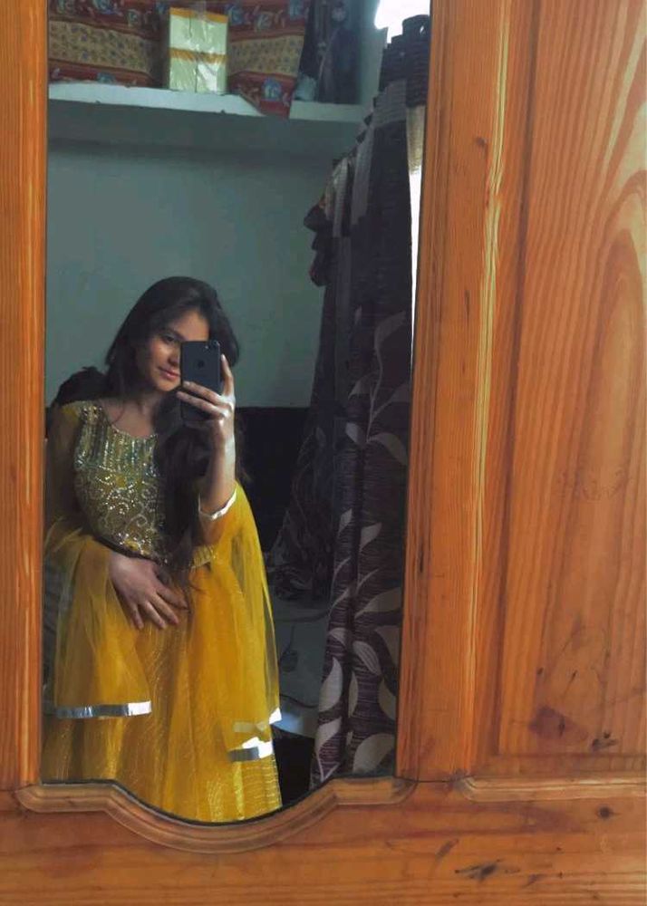 Elegant Yellow Indian Dress