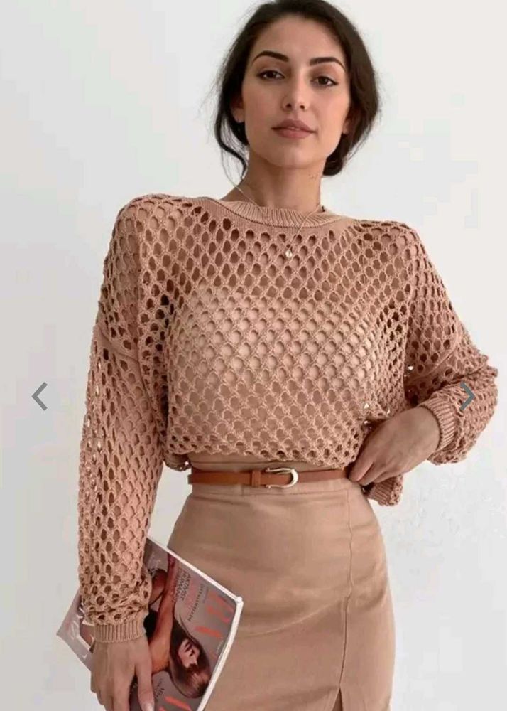 Crochet Knit Top