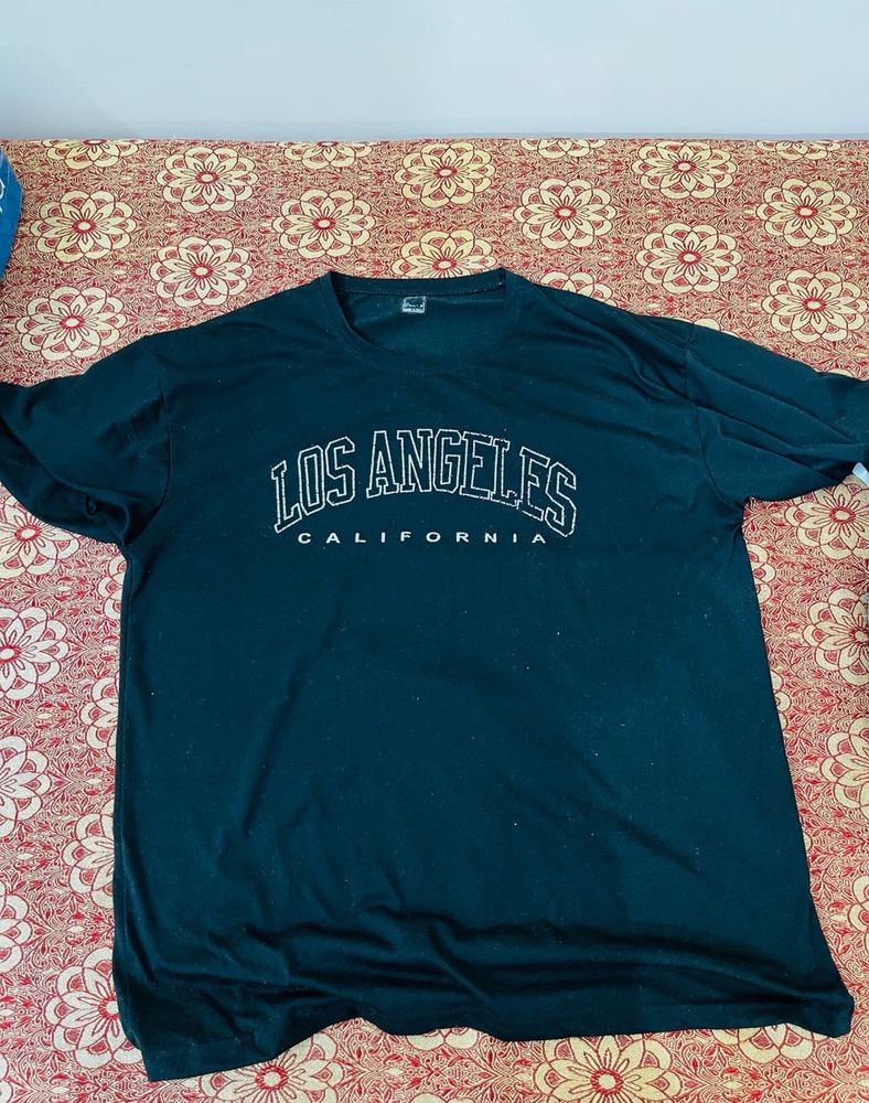 Printed Black Tee