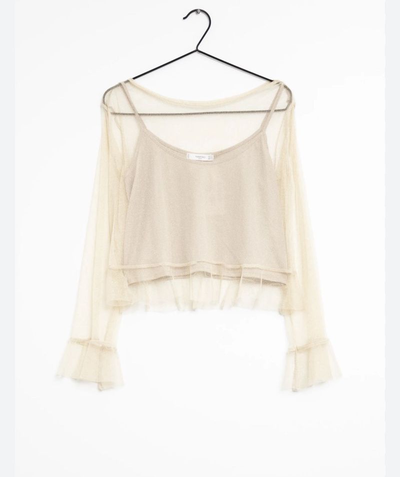 Sheer Bell Sleeve Top