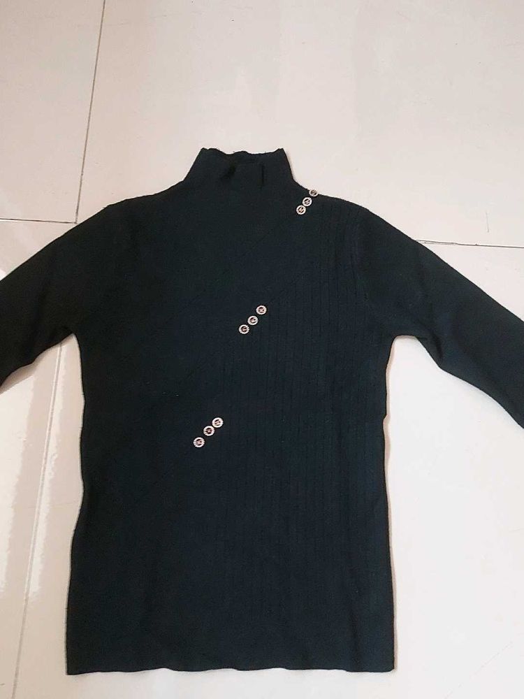 Stylish Black Turtleneck Top