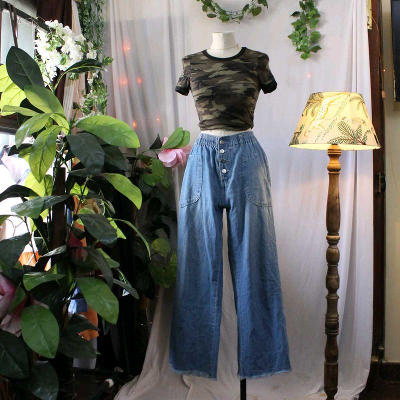 Blue Button Up Jeans