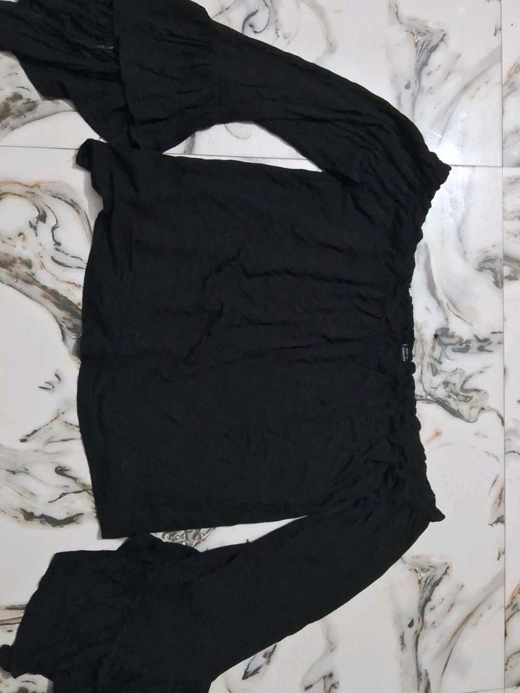 Black Off-the-Shoulder Top