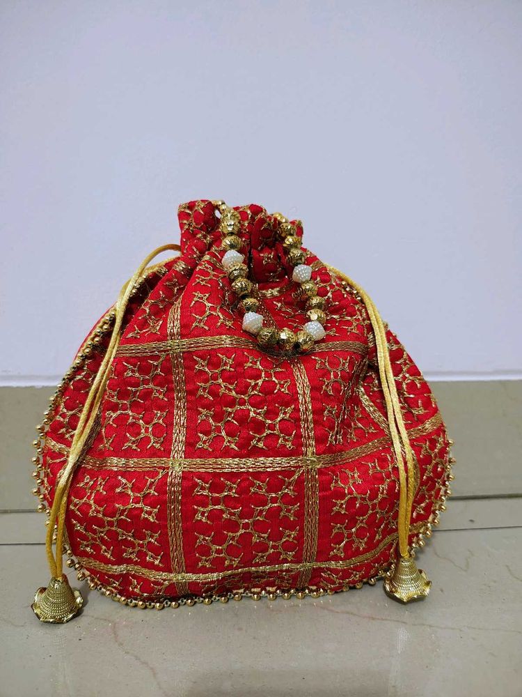 Beautiful Red Potli Bag